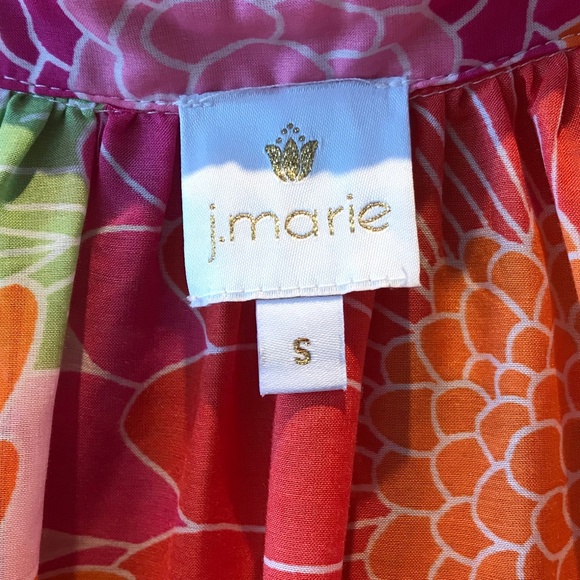 J. MARIE FLORAL LONG SLEEVE MAXIE DRESS - Picture 6 of 8